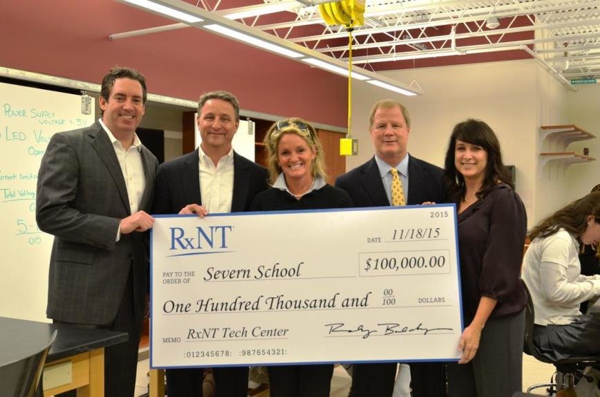 Locally based ambulatory health care software leader RxNT and owners Randy and Claudia Boldyga recently awarded Severn School with a $100,000 gift, pushing the school within $700,000 of its $21 million fundraising campaign goal.