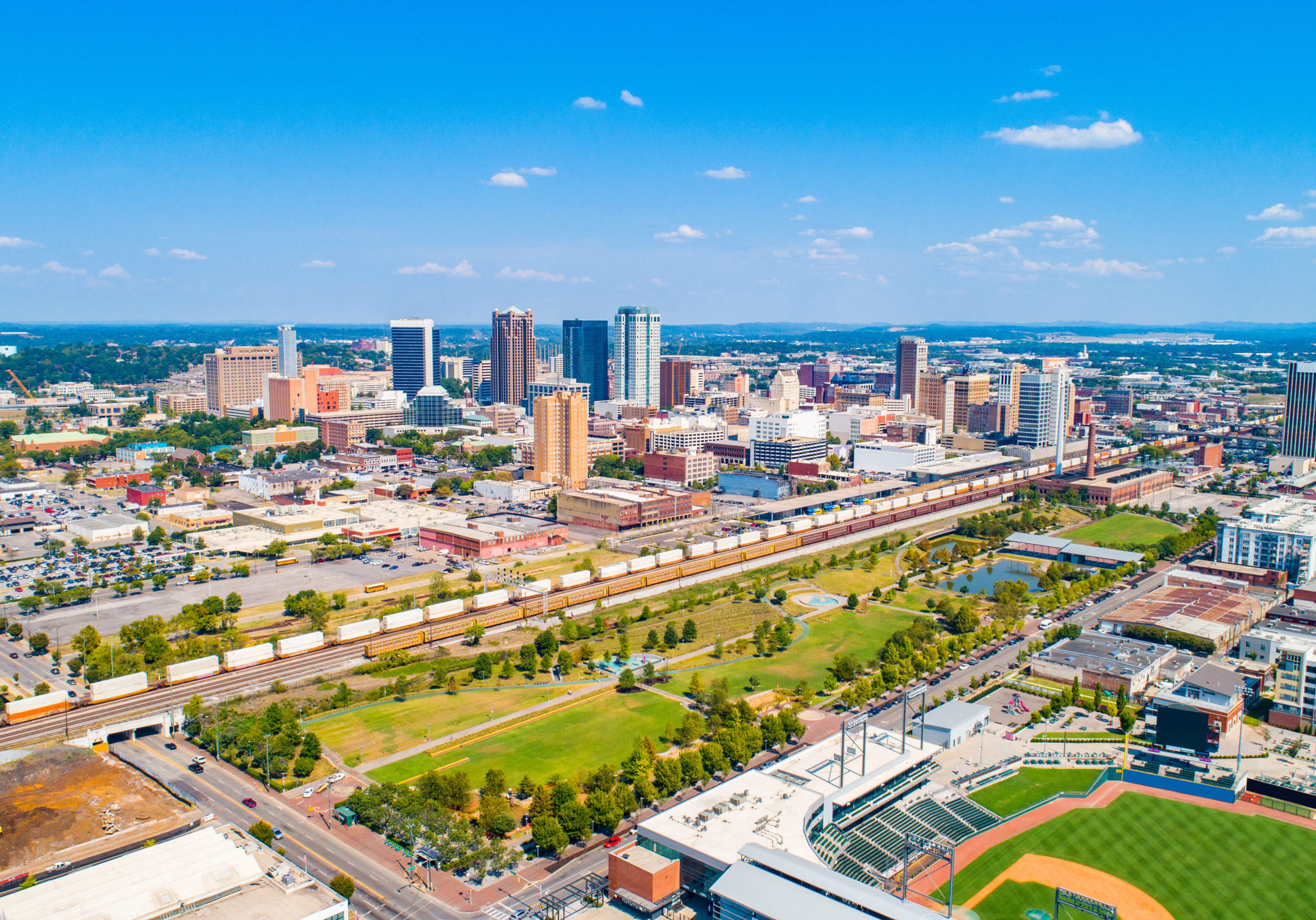 Birmingham, Alabama, USA Downtown Skyline Panorama.