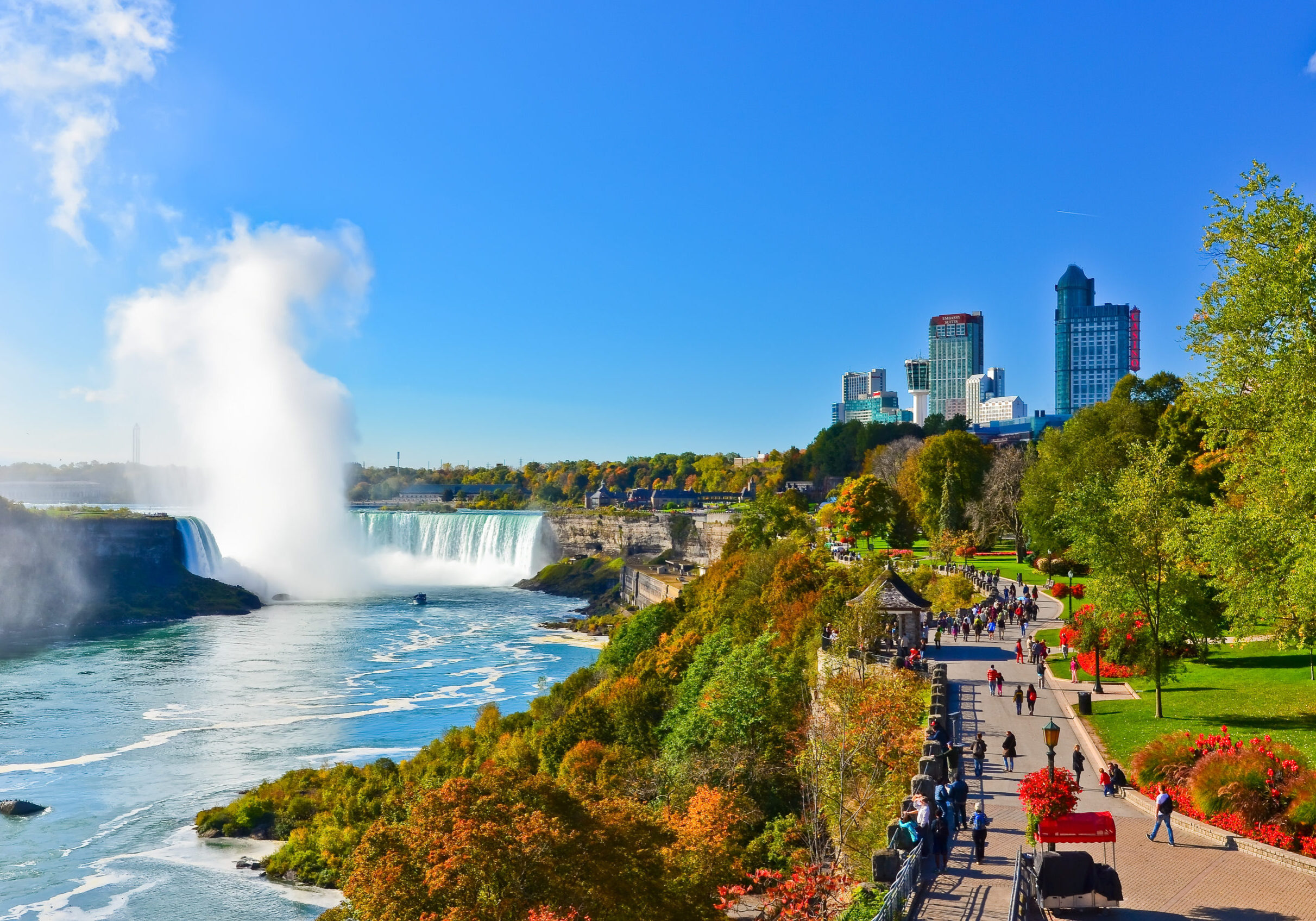 View Of Niagara Falls In A Sunny Day